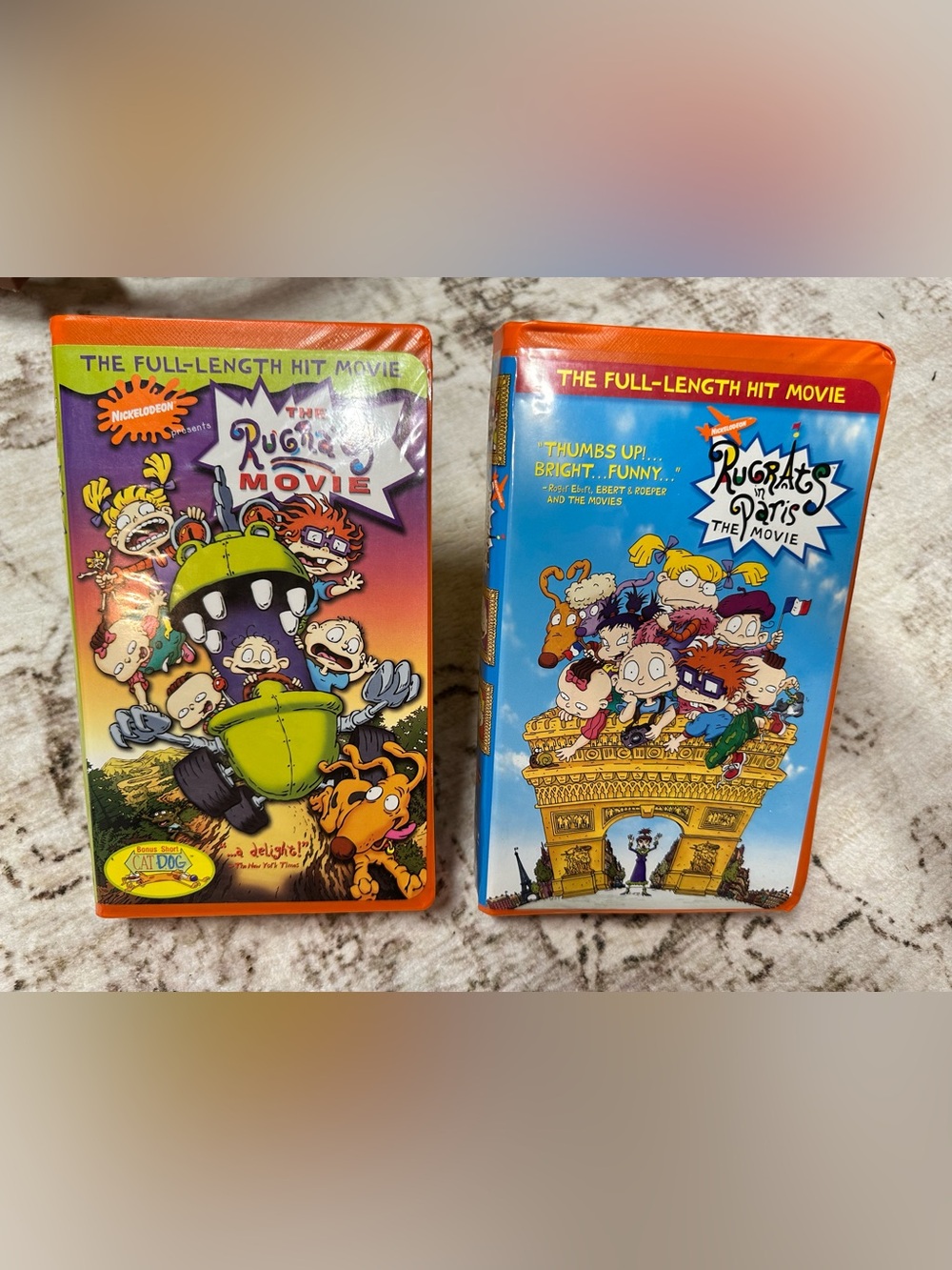 Rugrats The Movie + Rugrats in Paris VHS Duo - Nickelodeon